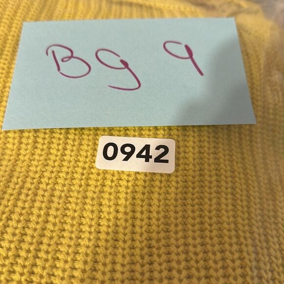 Lane Brant Yellow Oversized Cotton Semi-Crop Drop-Shoulder Sweater Sz 14/20 - Picture 15 of 15